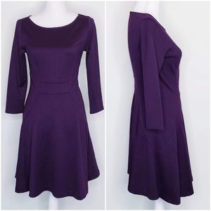 The Limited purple fit and flare career wear dress